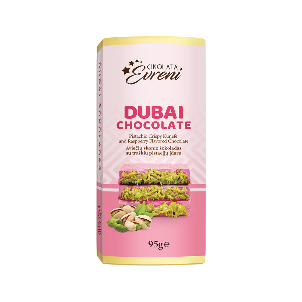 Eureni Dubai Chocolate Crispy Kunefe FRAMBOISE (10x95g)
