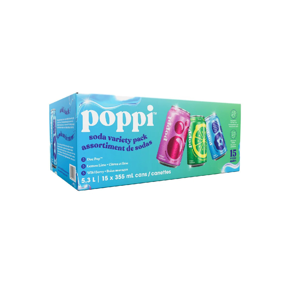 Poppi Blue Variety Pack (15x355ml)