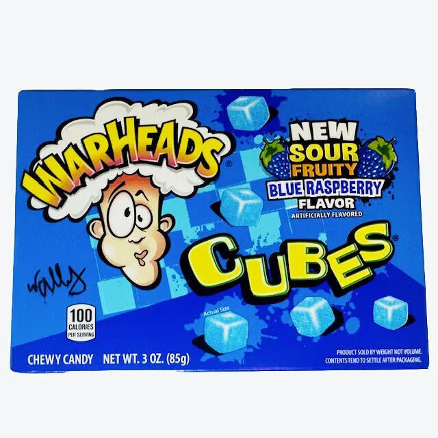 Warheads Blue Raspberry Cubes (12x85g)